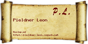 Pieldner Leon névjegykártya